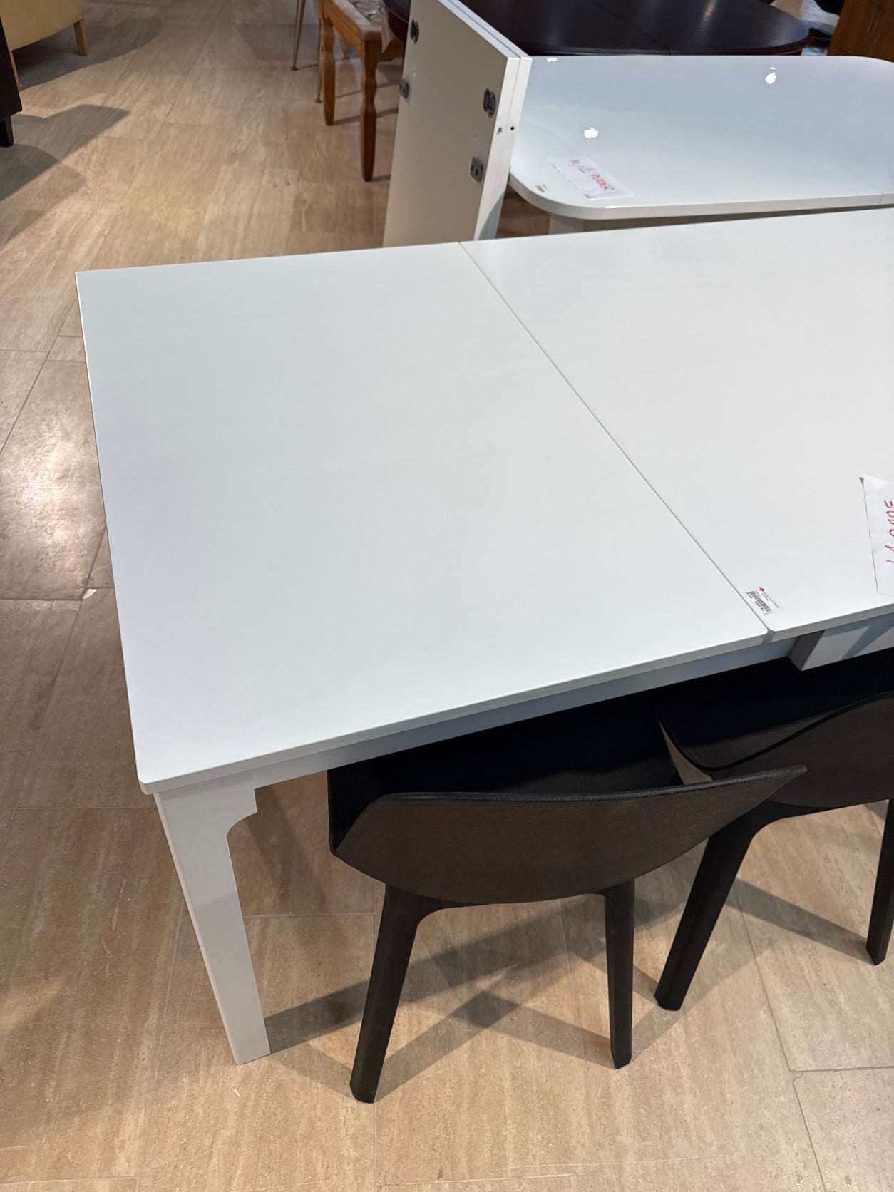 Spisebord hvid m. Plade